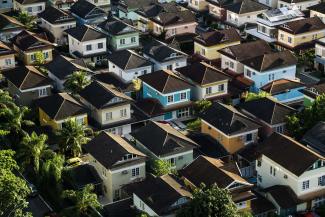 Houses in a neighbourhood.